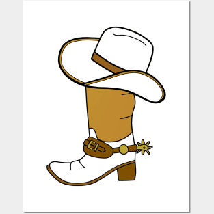 COWBOY Style Cowboy Boots Cowboy Hat Posters and Art